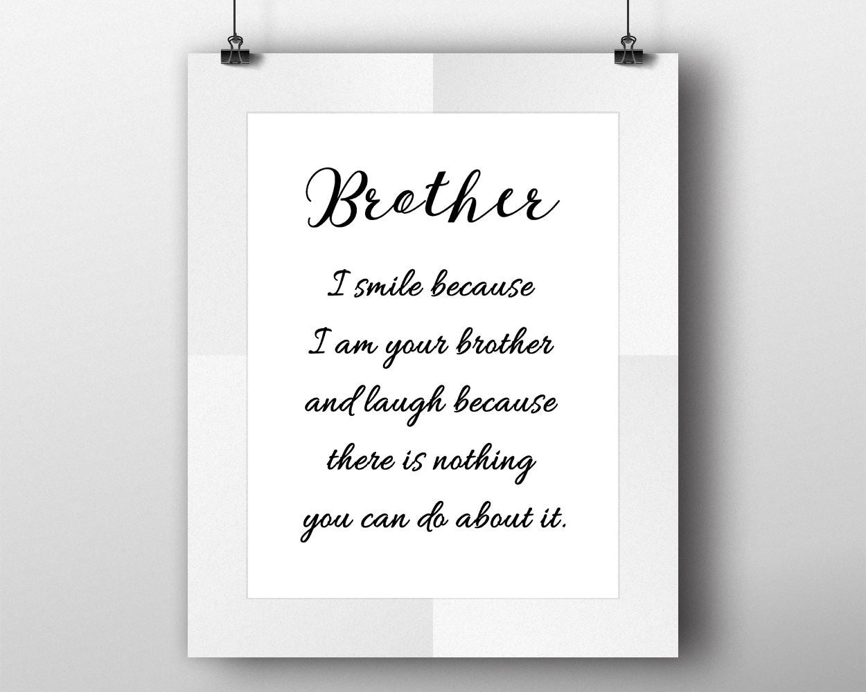 Brother Framed Print Available Definition Canvas Print Available Brother Family Art Definition Family Print Brother Printed Definition Gift - Digital Download