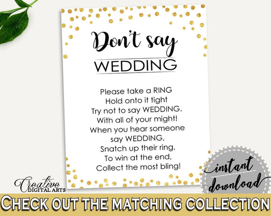 Don't Say Wedding Game Bridal Shower Don't Say Wedding Game Confetti Bridal Shower Don't Say Wedding Game Bridal Shower Confetti Don't CZXE5 - Digital Product