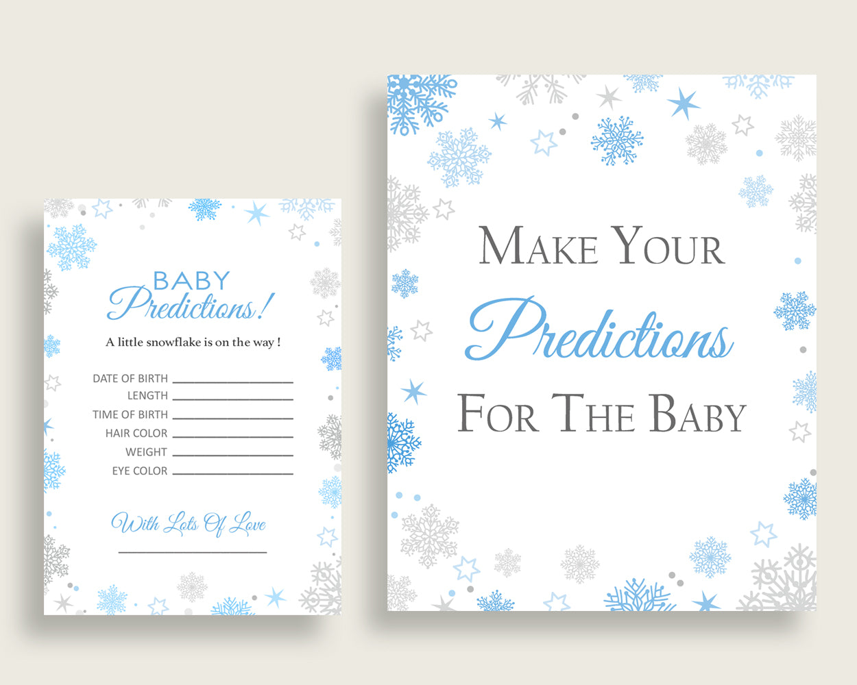 Baby Predictions Baby Shower Baby Predictions Snowflake Baby Shower Baby Predictions Blue Gray Baby Shower Snowflake Baby Predictions NL77H