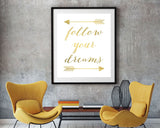 Dreams Framed Print Available Gold Canvas Print Available Dreams Present Art Gold Present Print Dreams Printed Gold Art Print Gold Art - Digital Download