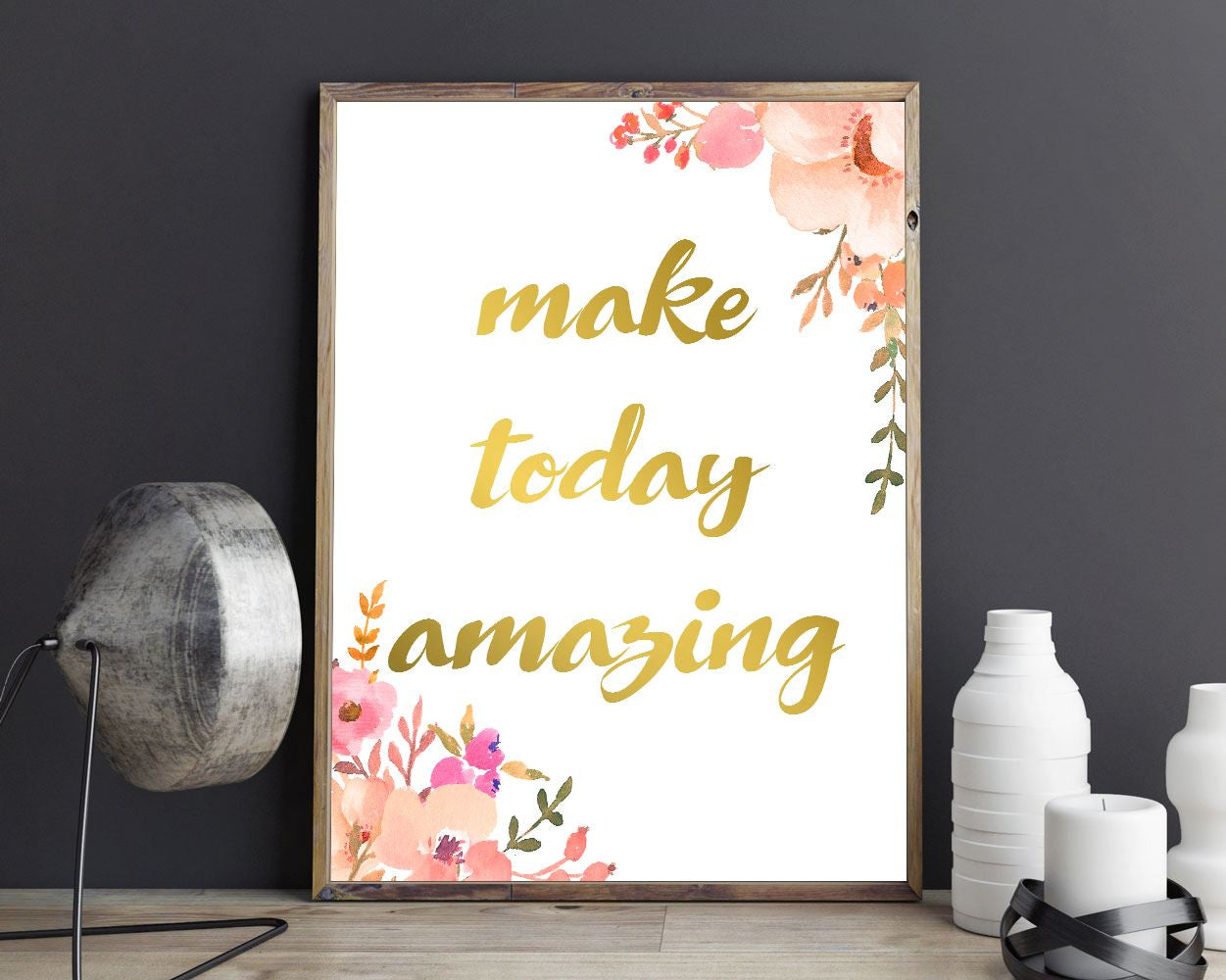 Wall Art Inspire Digital Print Today Poster Art Inspire Wall Art Print Today  Wall Decor Inspire digital art digital print positive quote - Digital Download