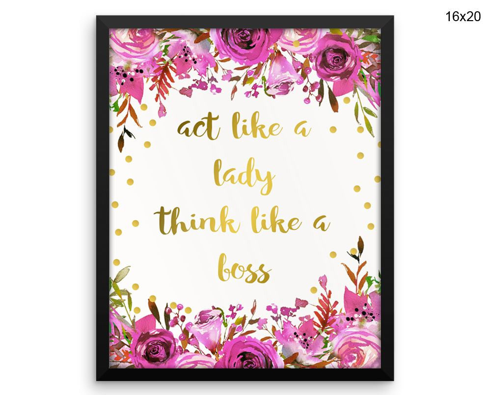 Boss Lady Print, Beautiful Wall Art with Frame and Canvas options available Office Decor