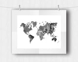 World Map Prints Wall Art World Map Digital Download World Map  Instant Download World Map Frame And Canvas Available black white - Digital Download