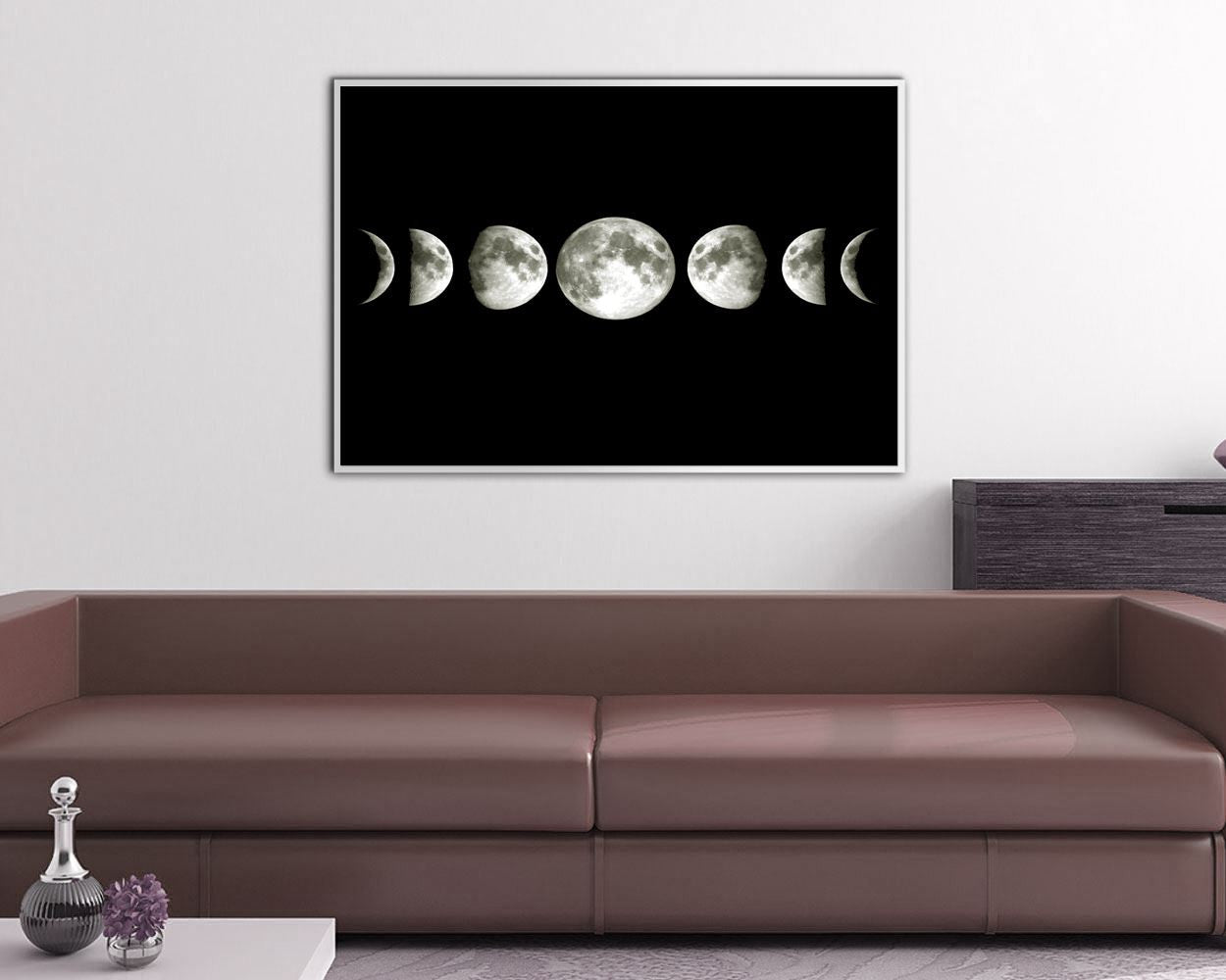 Wall Decor Moon Phases Printable Moon Phases Prints Moon Phases Sign Moon Phases Space Art Moon Phases Space Print Moon Phases Printable Art - Digital Download