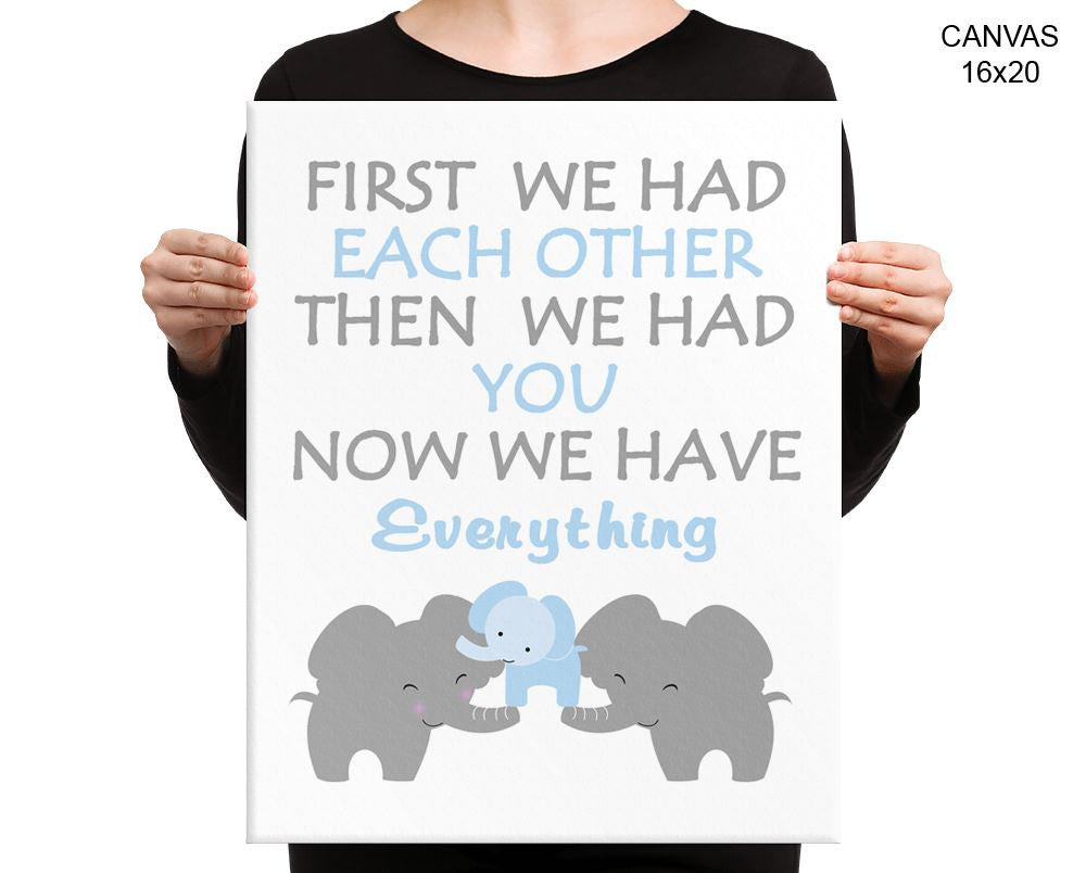 Elephant Print, Beautiful Wall Art with Frame and Canvas options available Nursery Decor