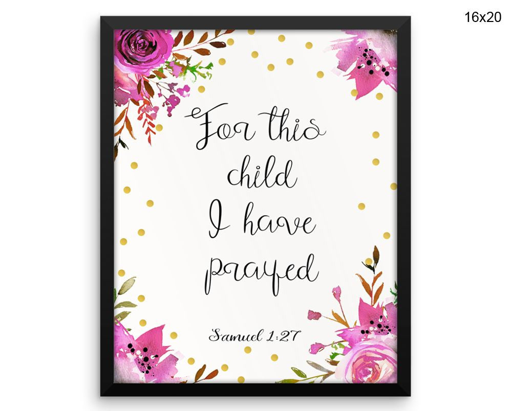 Samuel Prayer Print, Beautiful Wall Art with Frame and Canvas options available Catholic Decor