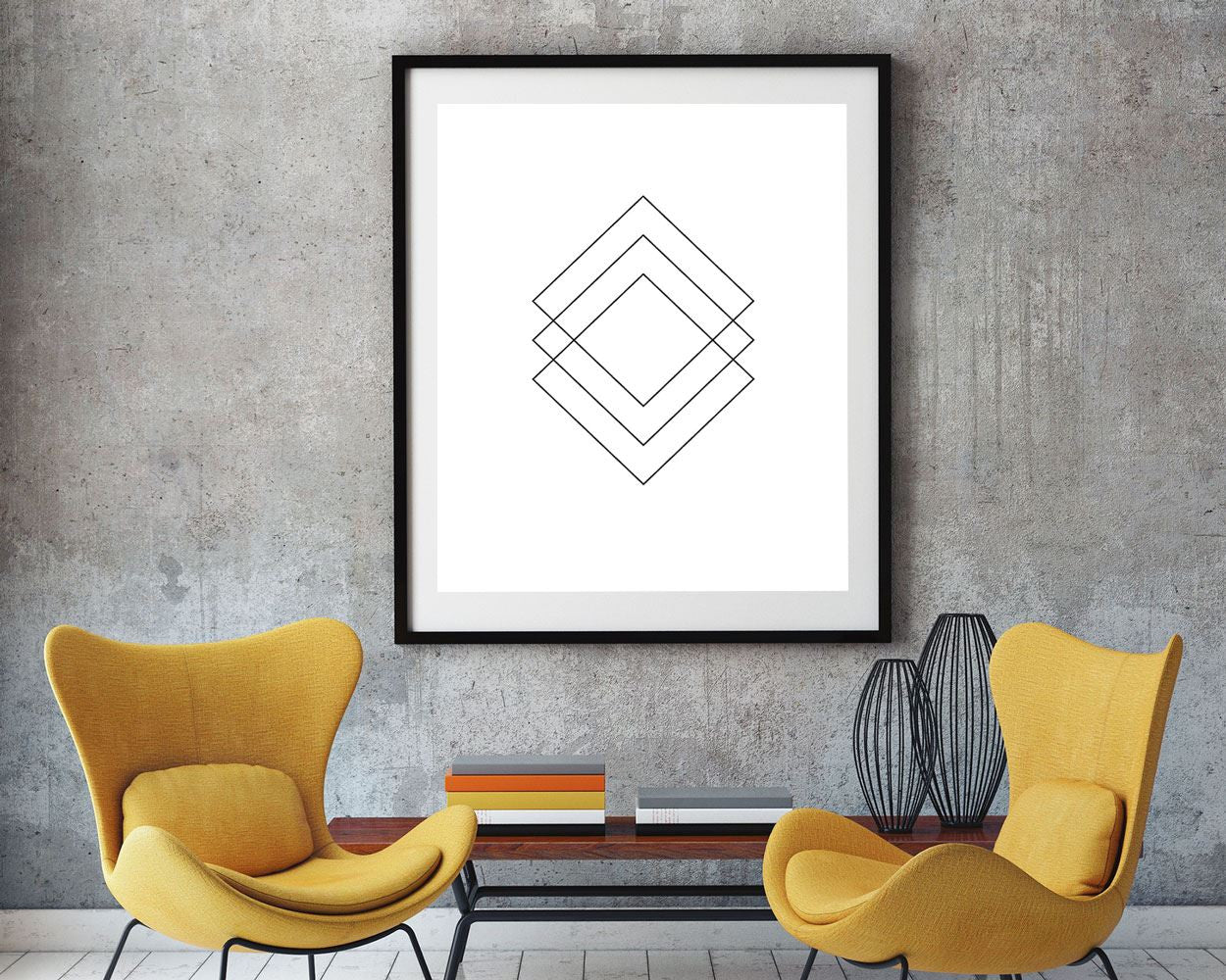 Wall Art Geometric Shape Digital Print Geometric Shape Poster Art Geometric Shape Wall Art Print Geometric Shape Scandi Art Geometric Shape - Digital Download