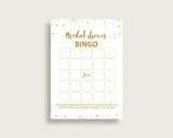Bingo Bridal Shower Bingo Gold Bridal Shower Bingo Bridal Shower Gold Bingo Gold White prints party organizing party plan pdf jpg G2ZNX