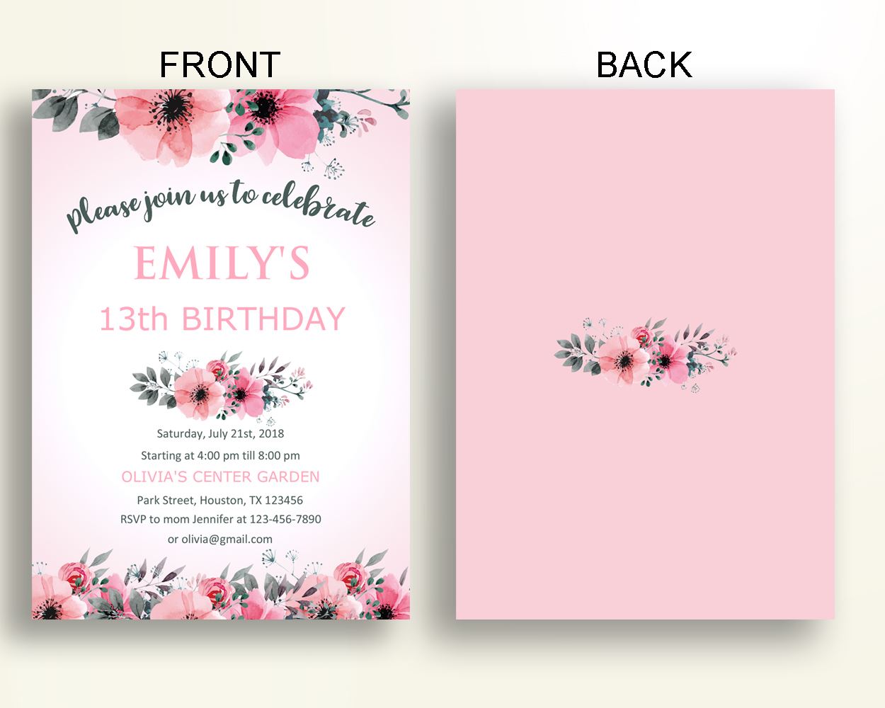 Blush Birthday Invitation Blush Birthday Party Invitation Blush Birthday Party Blush Invitation Girl invitation blush pdf invitation HKLYX - Digital Product