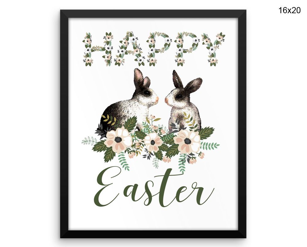 Easter Bunny Print, Beautiful Wall Art with Frame and Canvas options available Easter Decor