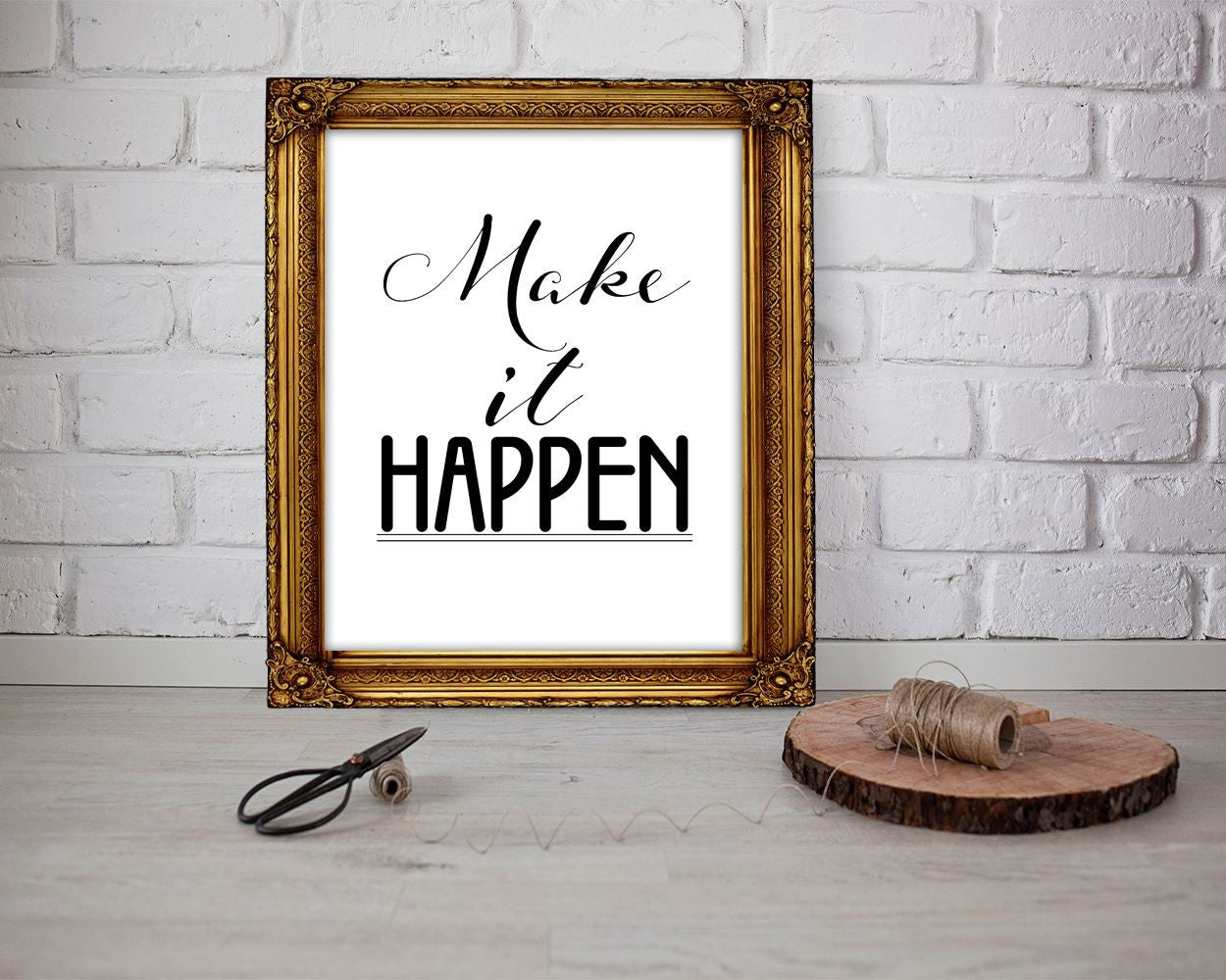 Wall Art Make It Happen Digital Print Make It Happen Poster Art Make It Happen Wall Art Print Make It Happen Optimistic Art Make It Happen - Digital Download