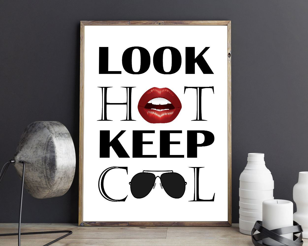 Wall Decor Hot Printable Cool Prints Hot Sign Cool Beauty Art Cool Beauty Print Hot Printable Art Hot glasses print hot kiss cool kiss - Digital Download