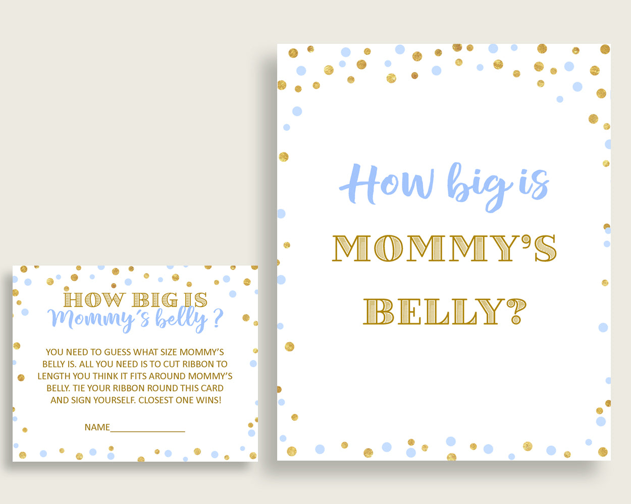 Mommy's Belly Baby Shower Mommy's Belly Confetti Baby Shower Mommy's Belly Blue Gold Baby Shower Confetti Mommy's Belly party décor cb001