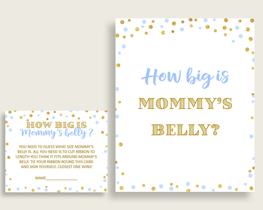 Mommy's Belly Baby Shower Mommy's Belly Confetti Baby Shower Mommy's Belly Blue Gold Baby Shower Confetti Mommy's Belly party décor cb001