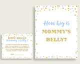 Mommy's Belly Baby Shower Mommy's Belly Confetti Baby Shower Mommy's Belly Blue Gold Baby Shower Confetti Mommy's Belly party décor cb001