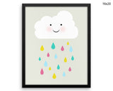 Cloud Drops Print, Beautiful Wall Art with Frame and Canvas options available Nursery Decor