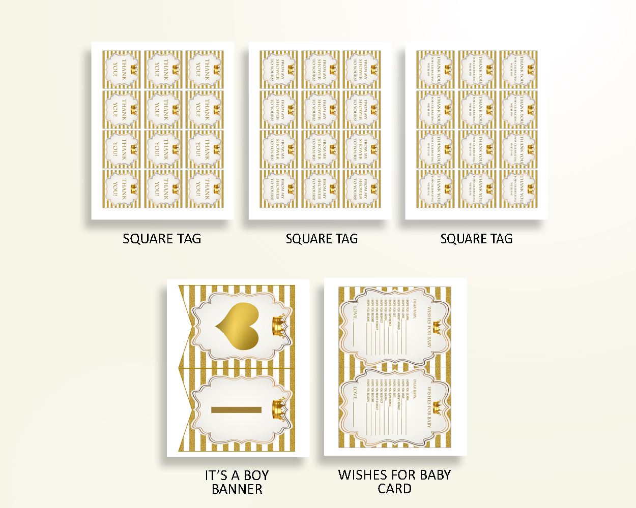 Decorations Baby Shower Decorations Royal Baby Shower Decorations Gold White Baby Shower Gold Decorations party ideas pdf jpg Y9MQF - Digital Product