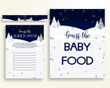 Baby Food Guessing Baby Shower Baby Food Guessing Winter Baby Shower Baby Food Guessing Baby Shower Winter Baby Food Guessing Blue 3E6QO - Digital Product