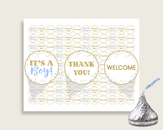 Hershey Kisses Baby Shower Hershey Kisses Confetti Baby Shower Hershey Kisses Blue Gold Baby Shower Confetti Hershey Kisses prints cb001