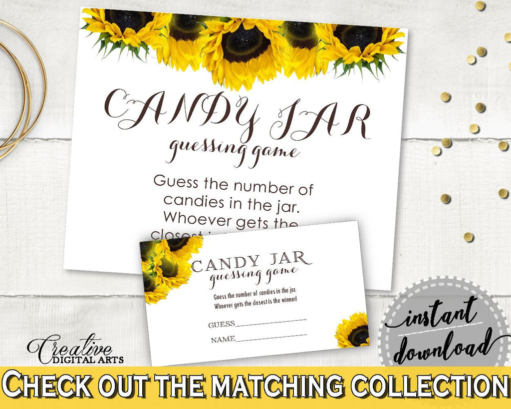 Candy Guessing Game Bridal Shower Candy Guessing Game Sunflower Bridal Shower Candy Guessing Game Bridal Shower Sunflower Candy SSNP1 - Digital Product