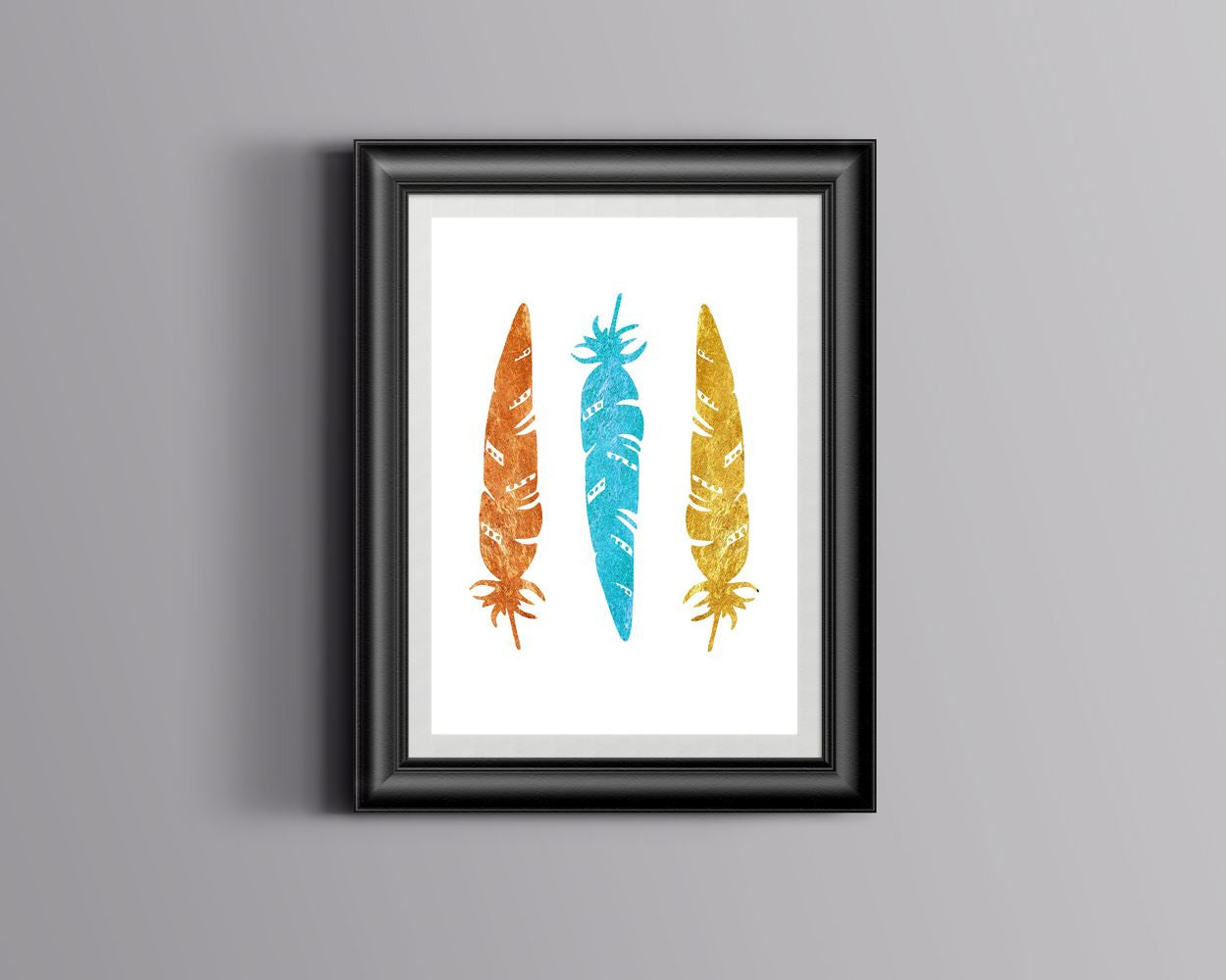 Wall Art Tribal Feathers Digital Print Tribal Feathers Poster Art Tribal Feathers Wall Art Print Tribal Feathers Minimalist Art Tribal - Digital Download