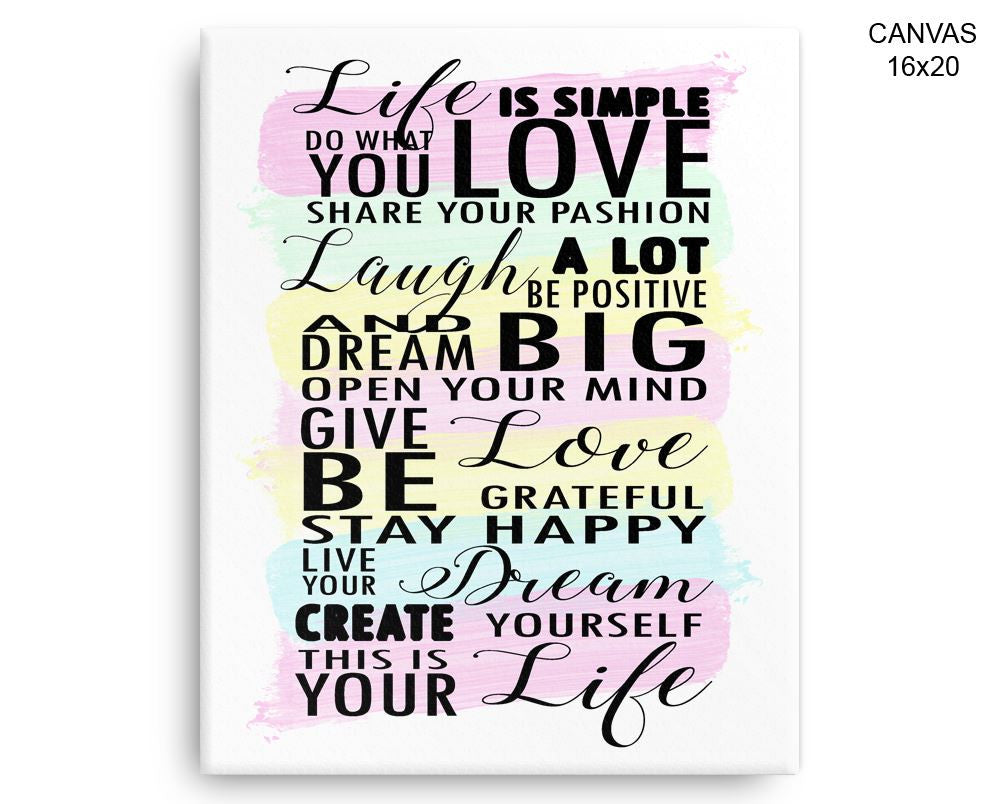 Life Print, Beautiful Wall Art with Frame and Canvas options available Inspiring Decor