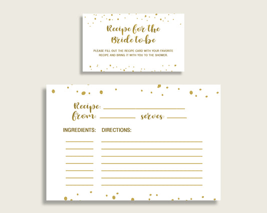 Recipe For The Bride To Be Bridal Shower Recipe For The Bride To Be Gold Bridal Shower Recipe For The Bride To Be Bridal Shower Gold G2ZNX