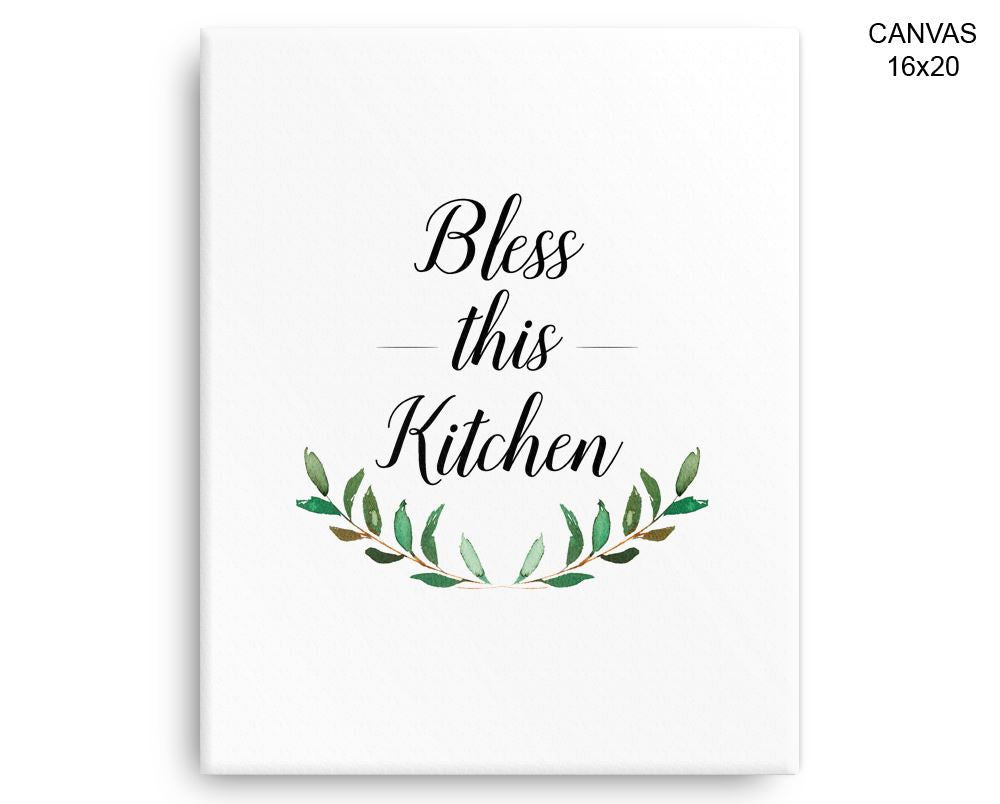 Bless Print, Beautiful Wall Art with Frame and Canvas options available Kitchen Decor