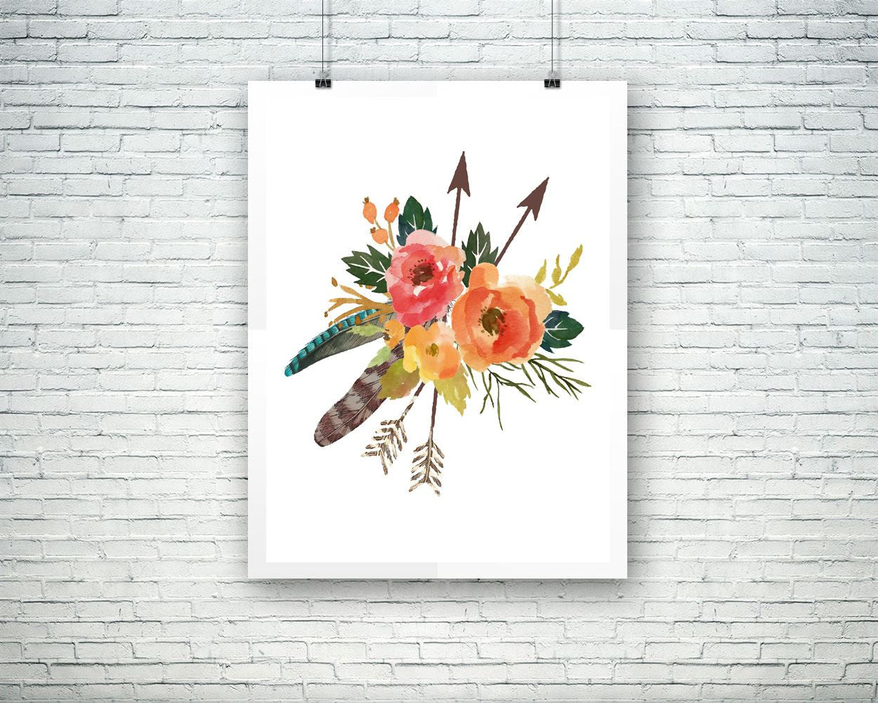 Wall Art Bouquet Digital Print Flowers Poster Art Bouquet Wall Art Print Flowers bohemian_wall_art Art Flowers bohemian_wall_art Print - Digital Download