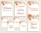 Table Signs Bridal Shower Table Signs Fall Bridal Shower Table Signs Bridal Shower Autumn Table Signs Brown Yellow party theme YCZ2S