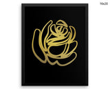 Golden Rose Print, Beautiful Wall Art with Frame and Canvas options available Fine Decor