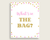 What's In The Bag Baby Shower What's In The Bag Hearts Baby Shower What's In The Bag Baby Shower Hearts What's In The Bag Pink Gold bsh01