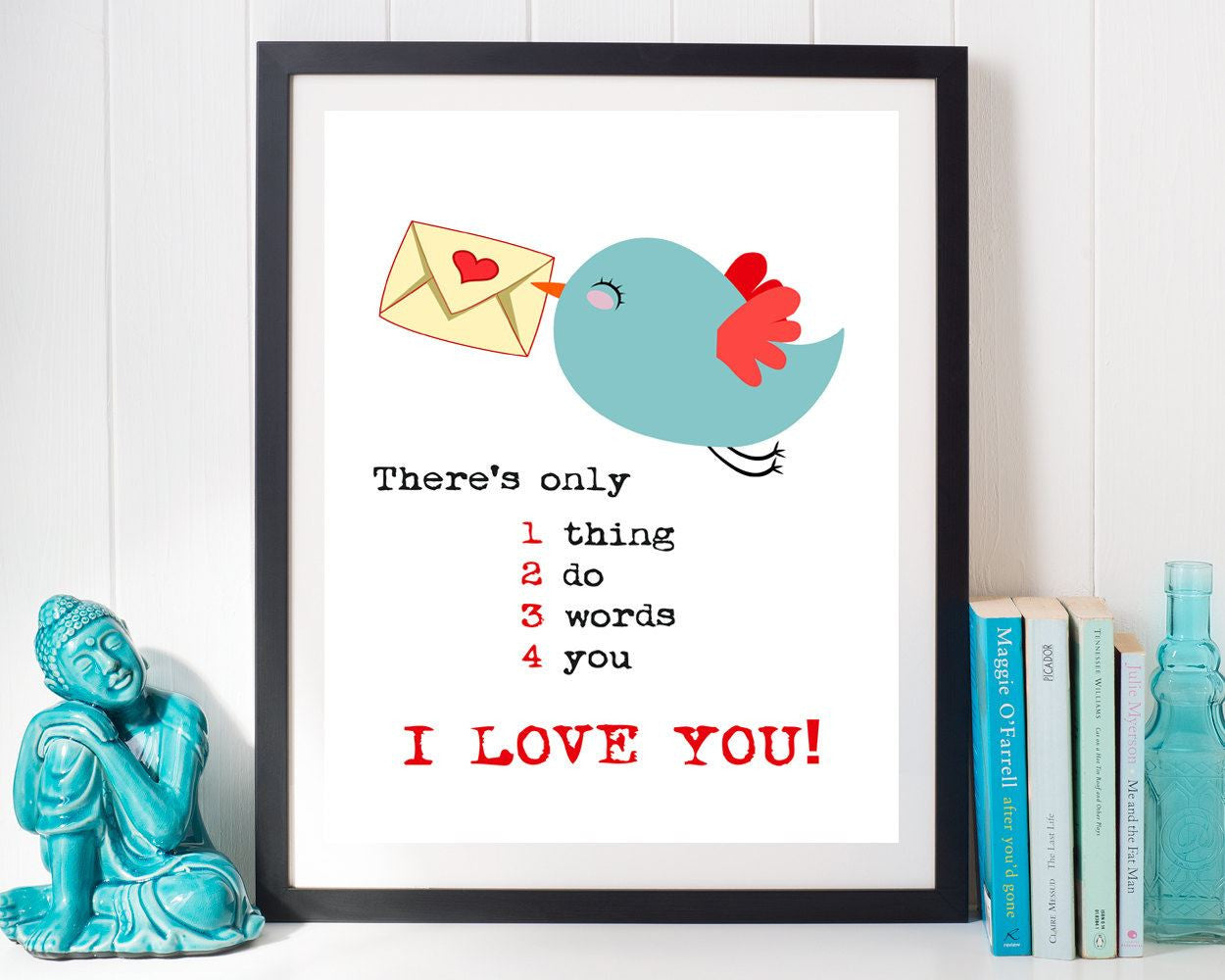 Wall Art Letter Digital Print I Love You Poster Art Letter Wall Art Print I Love You Love Art I Love You Love Print Letter Wall Decor Letter - Digital Download