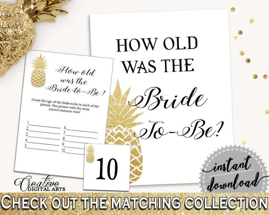 How Old Was The Bride To Be Bridal Shower How Old Was The Bride To Be Pineapple Bridal Shower How Old Was The Bride To Be Bridal 86GZU - Digital Product