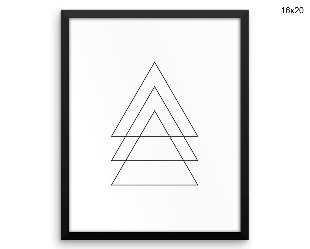 Triangle Geometry Print, Beautiful Wall Art with Frame and Canvas options available  Decor