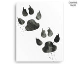 Bear Paw Print, Beautiful Wall Art with Frame and Canvas options available Living Room Decor