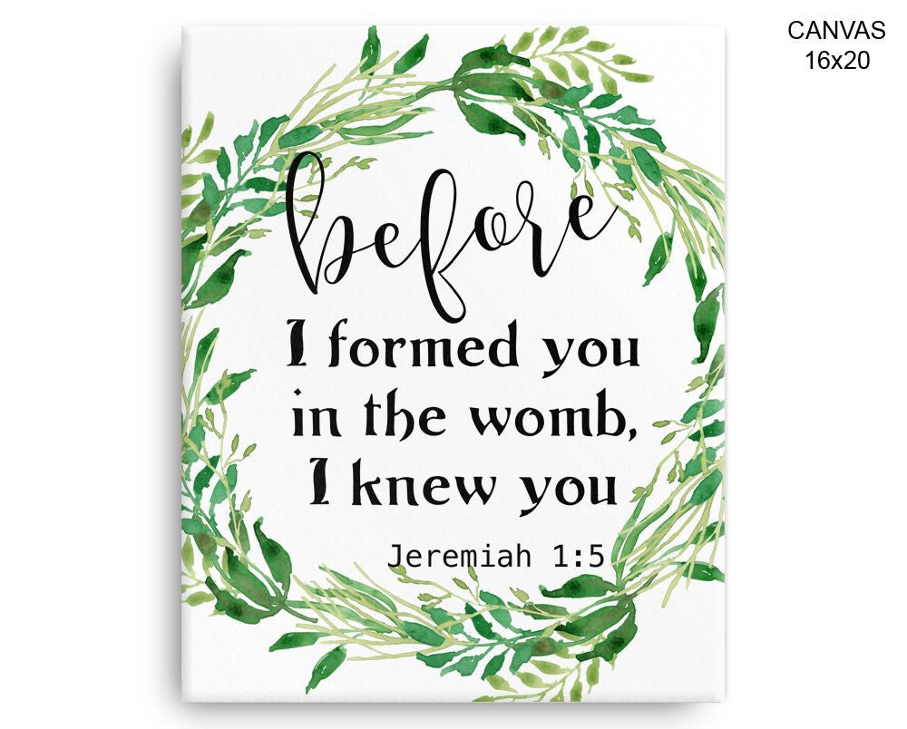 Jeremiah Print, Beautiful Wall Art with Frame and Canvas options available Bible Decor