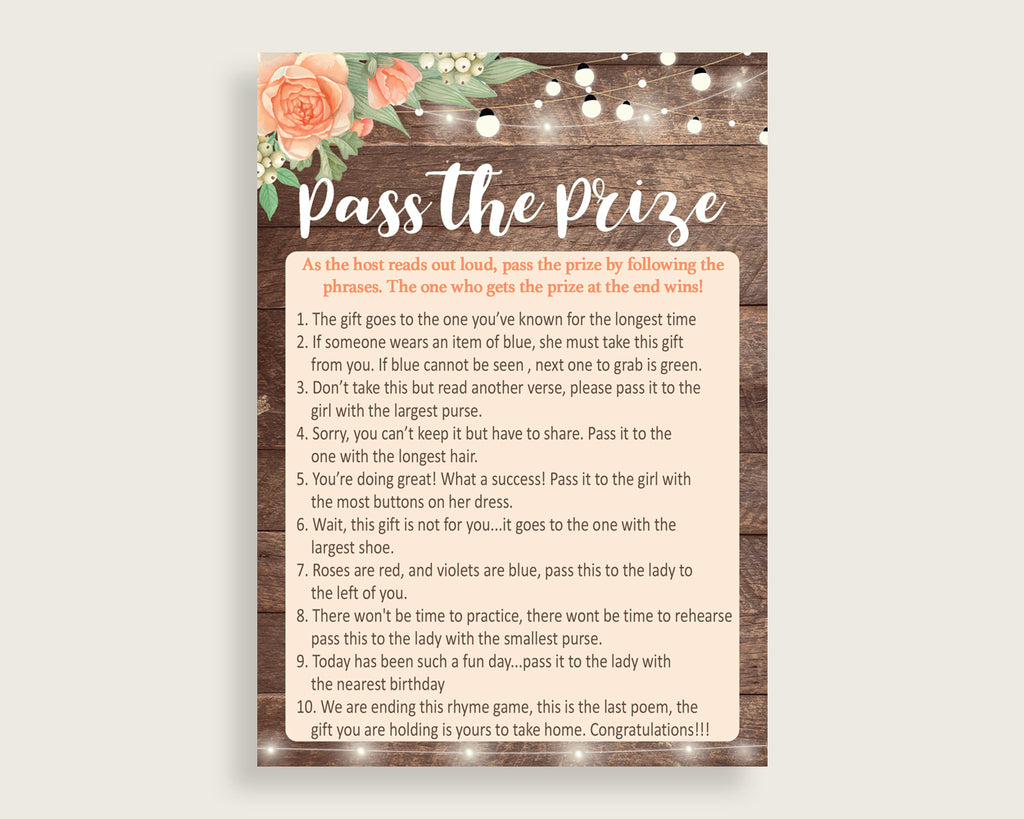 Pass The Prize Bridal Shower Pass The Prize Rustic Bridal Shower Pass The Prize Bridal Shower Flowers Pass The Prize Brown Beige party SC4GE
