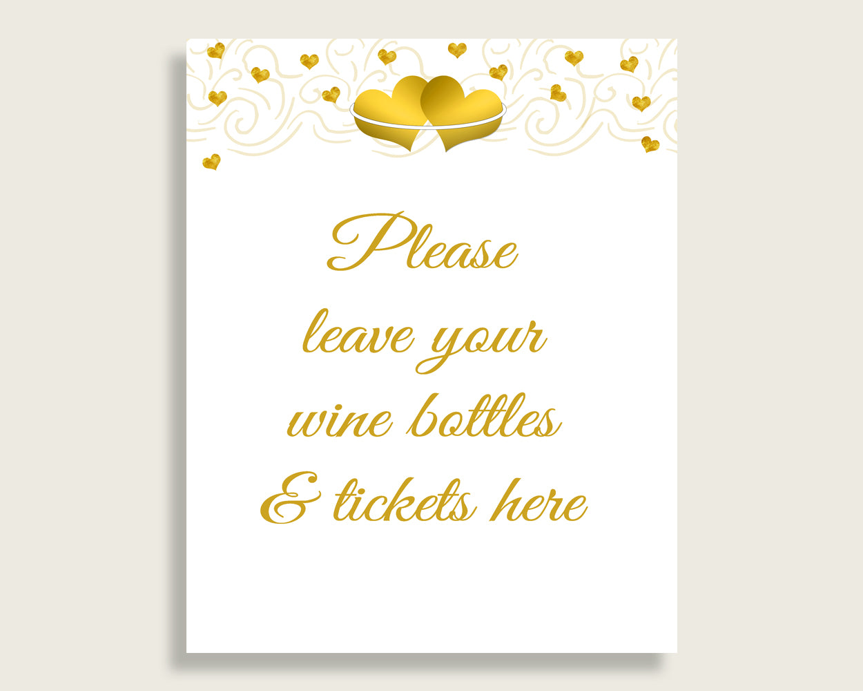 Wine Raffle Bridal Shower Wine Raffle Gold Hearts Bridal Shower Wine Raffle Bridal Shower Gold Hearts Wine Raffle White Gold prints 6GQOT