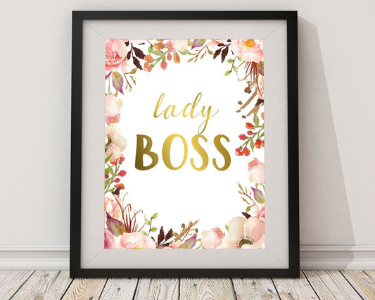 Wall Art Boss Digital Print Lady Poster Art Boss Wall Art Print Lady Office Art Lady Office Print Boss Wall Decor Boss gift for boss - Digital Download