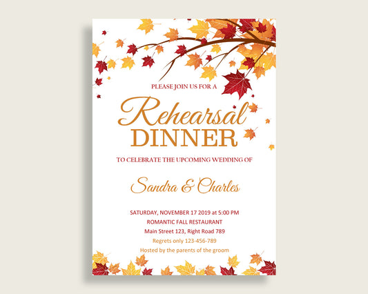 Rehearsal Dinner Invitation Bridal Shower Rehearsal Dinner Invitation Fall Bridal Shower Rehearsal Dinner Invitation Bridal Shower YCZ2S