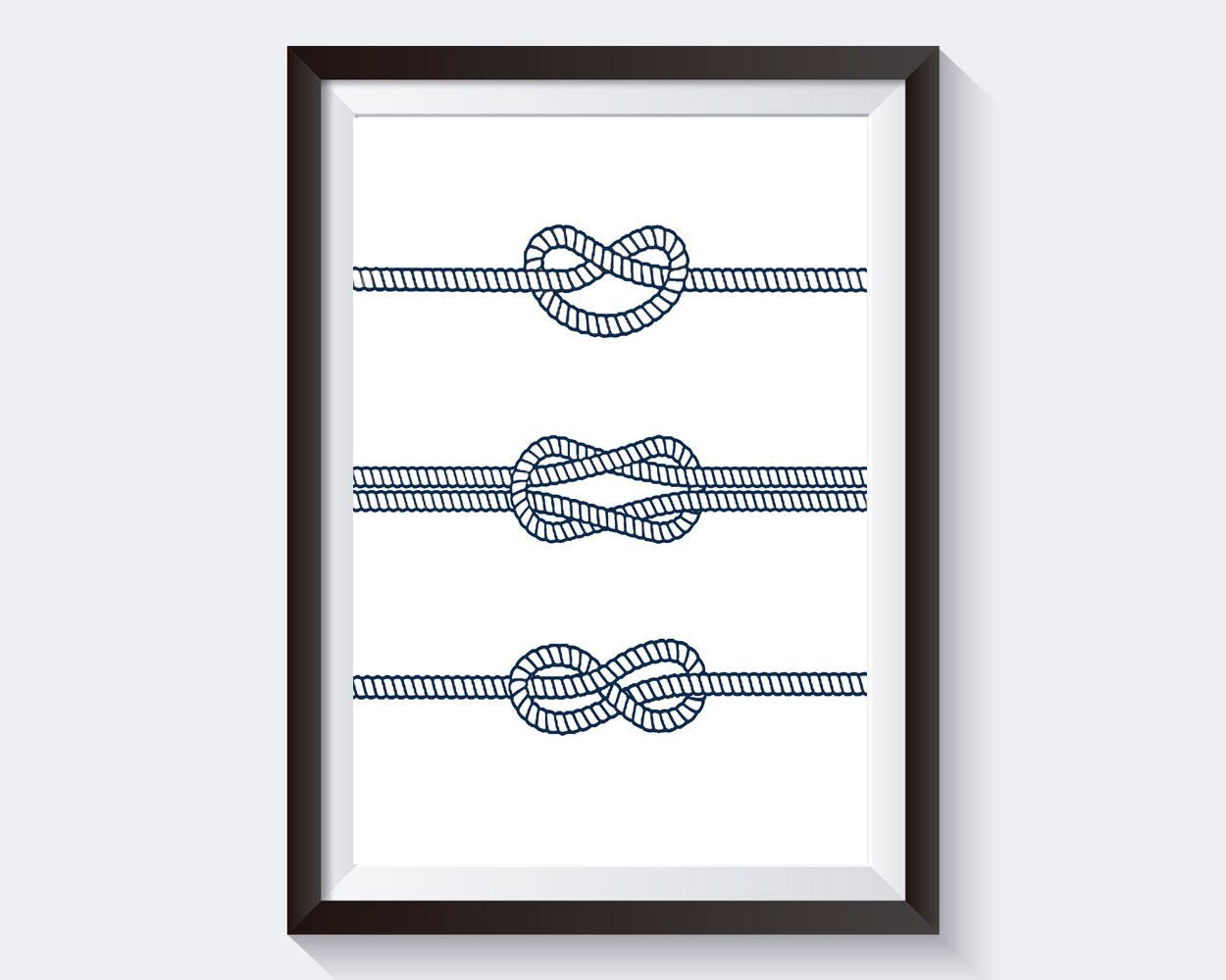 Wall Decor Nautical Printable Rope Prints Nautical Sign Rope Sea Art Rope Sea Print Nautical Printable Art Nautical knop navy sea rope - Digital Download