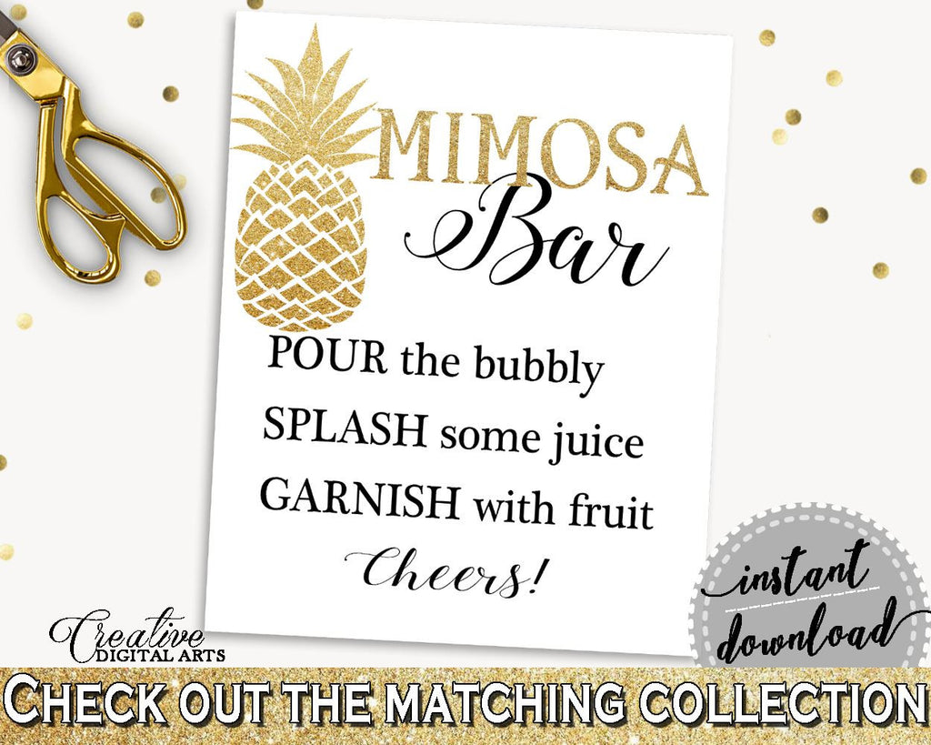 Mimosa Bar Sign Bridal Shower Mimosa Bar Sign Pineapple Bridal Shower Mimosa Bar Sign Bridal Shower Pineapple Mimosa Bar Sign Gold 86GZU - Digital Product