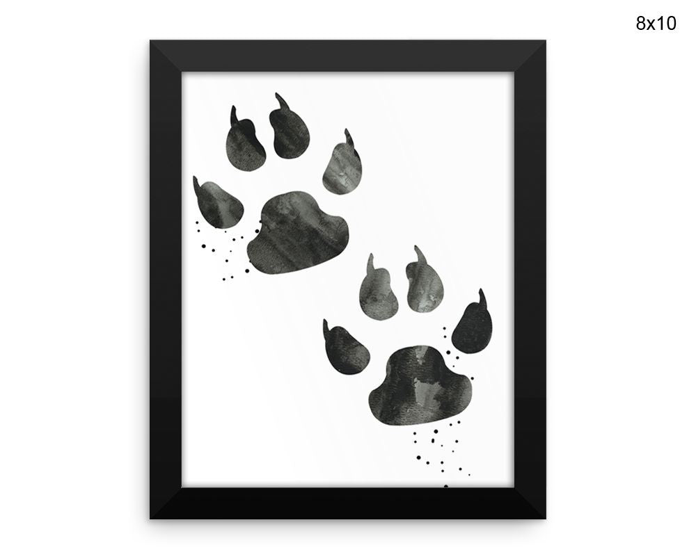 Bear Paw Print, Beautiful Wall Art with Frame and Canvas options available Living Room Decor