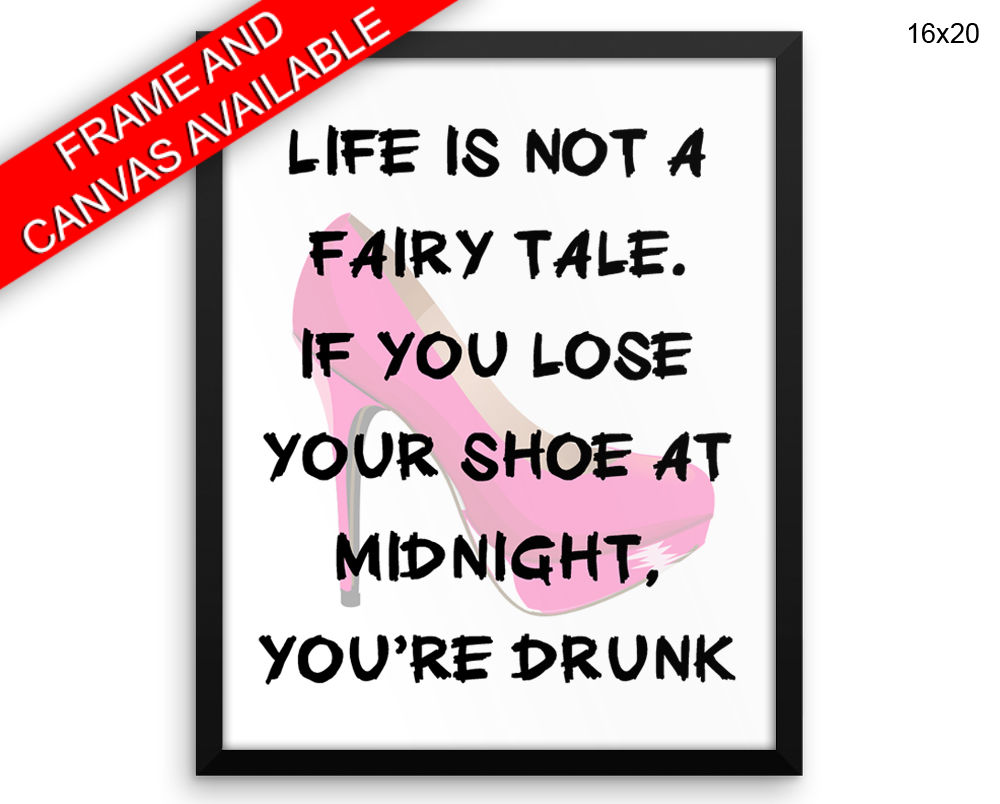 Drunk Print, Beautiful Wall Art with Frame and Canvas options available  Decor