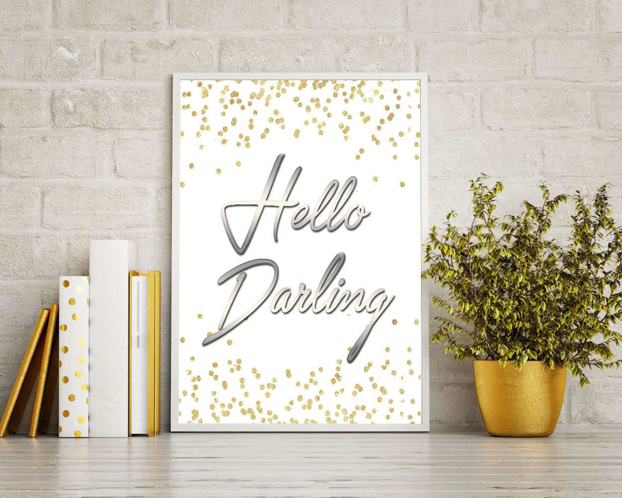 Wall Art Hello Darling Digital Print Hello Darling Poster Art Hello Darling Wall Art Print Hello Darling  Wall Decor Hello Darling wife gift - Digital Download