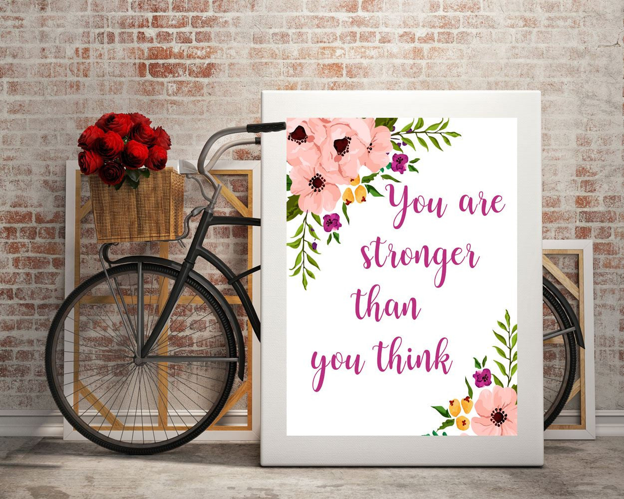 Wall Art Stronger Digital Print Stronger Poster Art Stronger Wall Art Print Stronger  Wall Decor Stronger strenght wall art than you think - Digital Download