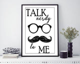 Wall Decor Nerdy Printable Talk Prints Nerdy Sign Talk Funny Art Talk Funny Print Nerdy Printable Art Nerdy Style Quote Instagood Barber - Digital Download