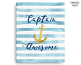 Captain Awesome Print, Beautiful Wall Art with Frame and Canvas options available  Decor