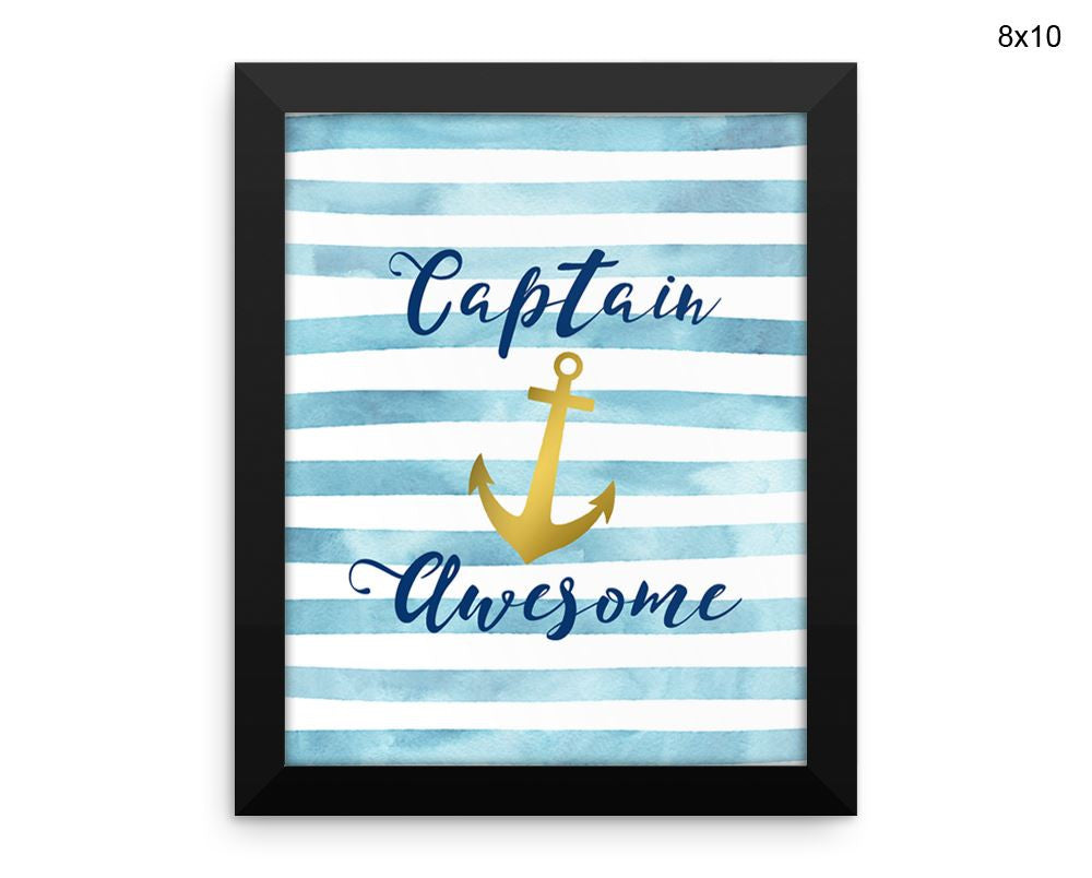 Captain Awesome Print, Beautiful Wall Art with Frame and Canvas options available  Decor